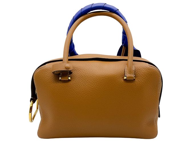Delvaux Tan / Blue The Cool Box MM Satchel Marrone - vista 3