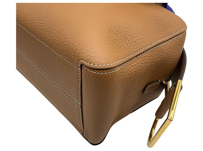 Delvaux Tan / Blue The Cool Box MM Satchel Marrone - vista 4