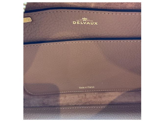 Delvaux Tan / Blue The Cool Box MM Satchel Marrone - vista 8