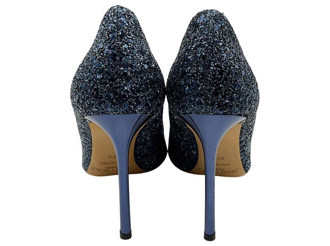 Décolleté glitter blu navy Jimmy Choo - vista 5