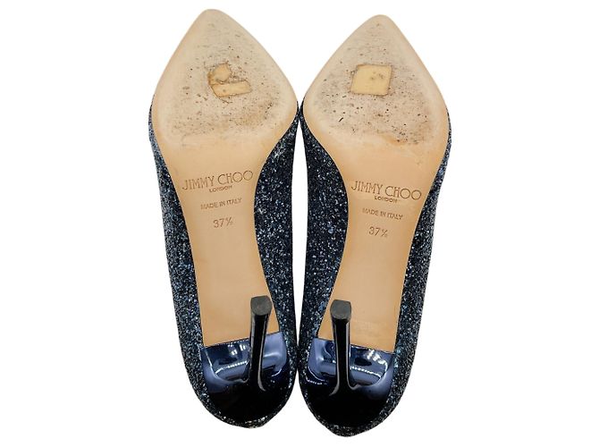 Décolleté glitter blu navy Jimmy Choo - vista 6