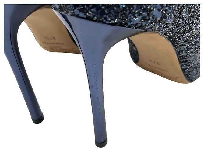 Décolleté glitter blu navy Jimmy Choo - vista 7