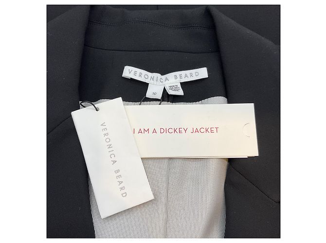 Veronica Beard Black Roya Dickey Jacke Schwarz - Ansicht 4