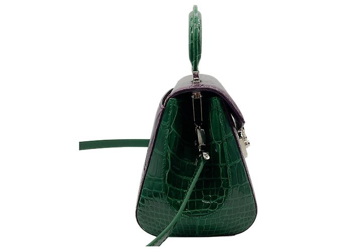 Autre Marque Borsa a tracolla Kwanpen Purple / Green Croc Porpora - vista 2