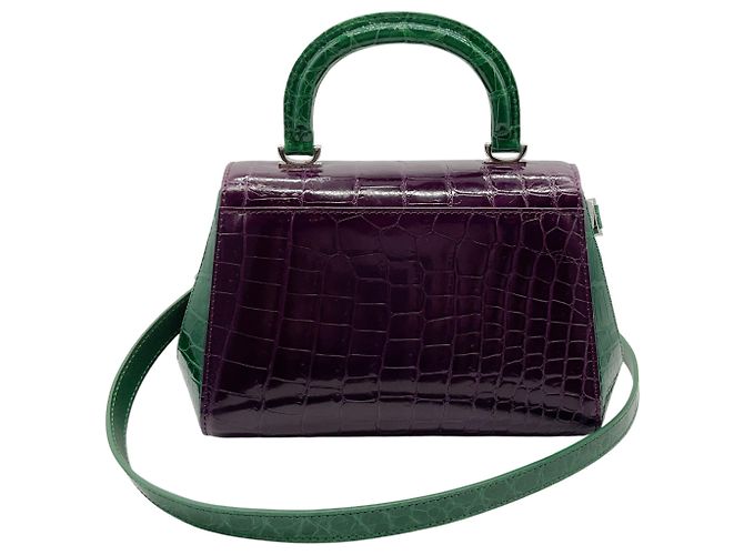 Autre Marque Borsa a tracolla Kwanpen Purple / Green Croc Porpora - vista 3