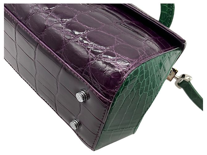 Autre Marque Borsa a tracolla Kwanpen Purple / Green Croc Porpora - vista 4
