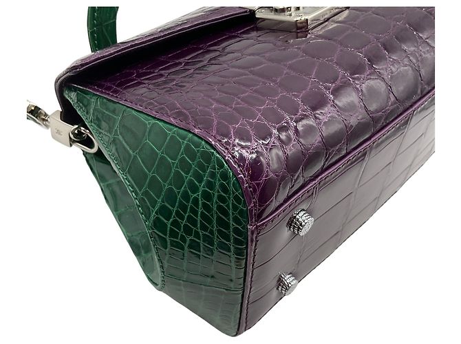 Autre Marque Borsa a tracolla Kwanpen Purple / Green Croc Porpora - vista 5