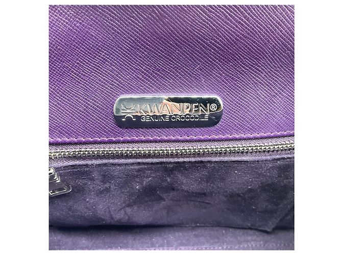 Autre Marque Borsa a tracolla Kwanpen Purple / Green Croc Porpora - vista 9