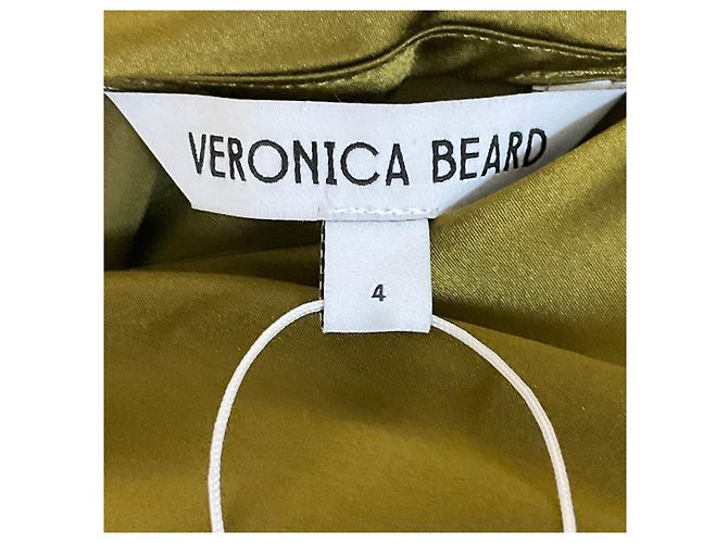 Top sin mangas de satén de seda Tam Veronica Beard Verde Musgo - vista 4
