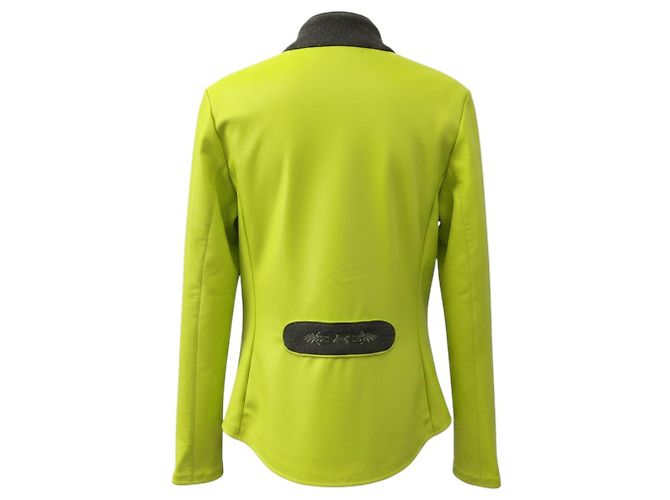 Giacca Bogner verde lime ricamata con zip frontale - vista 3
