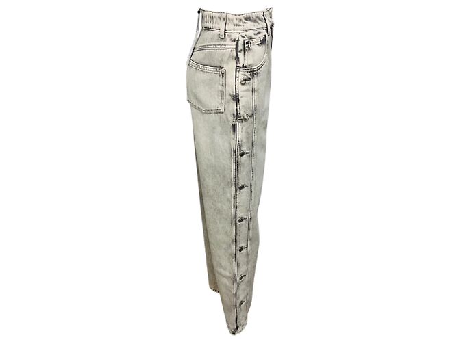 Vaqueros anchos Andreea con botones laterales Iro Mixed Grey Gris - vista 2