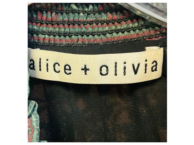 Autre Marque Alice + Olivia Mini abito patchwork rosso / blu multi Multicolore - vista 4