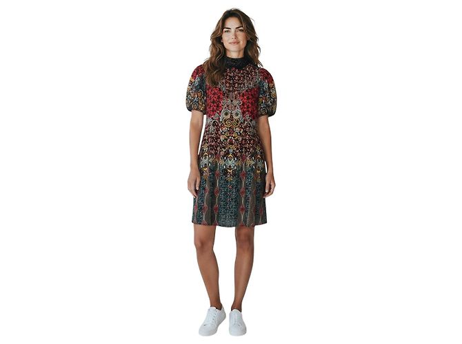 Autre Marque Alice + Olivia Mini abito patchwork rosso / blu multi Multicolore - vista 6