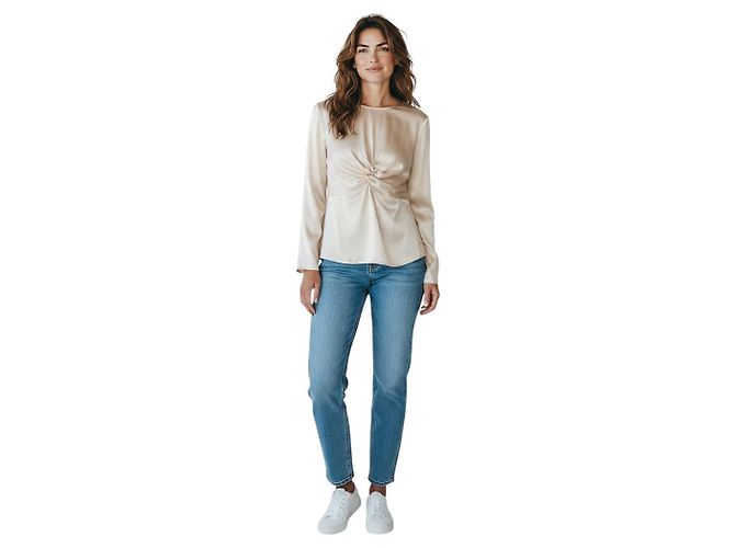 Maje Aje Beige Moonglade Piercing Top - vista 6