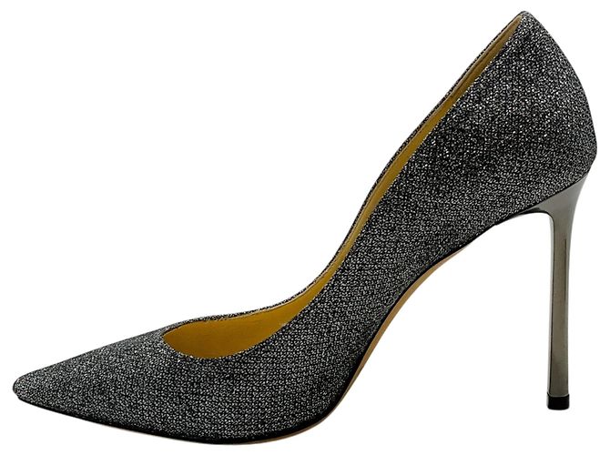 Décolleté Shimmer Silver Pewter Jimmy Choo Argento - vista 3