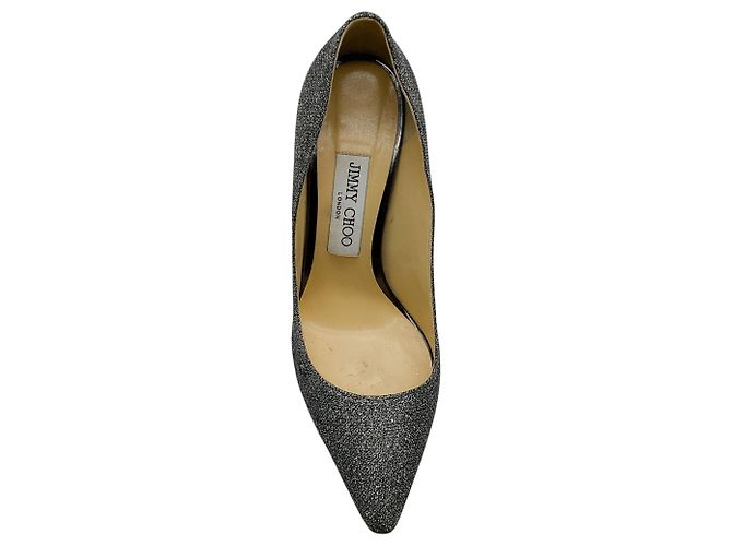 Décolleté Shimmer Silver Pewter Jimmy Choo Argento - vista 4