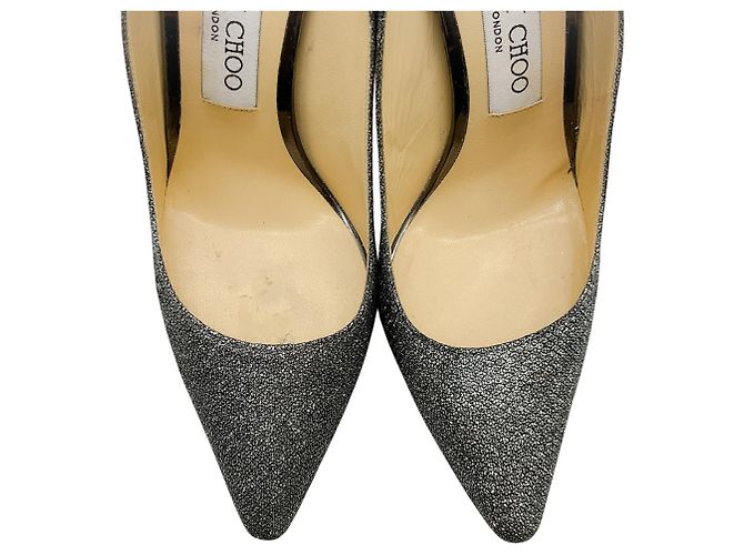 Décolleté Shimmer Silver Pewter Jimmy Choo Argento - vista 6