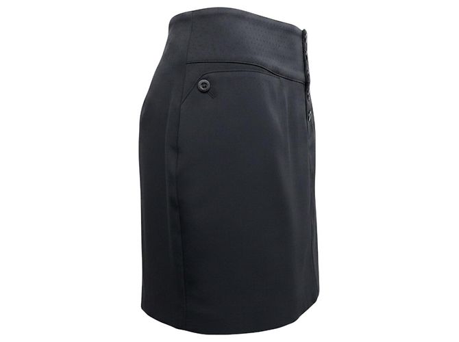 Chloé Mini gonna Chloe Vintage in jacquard Black Noir con retro in pizzo - vista 2