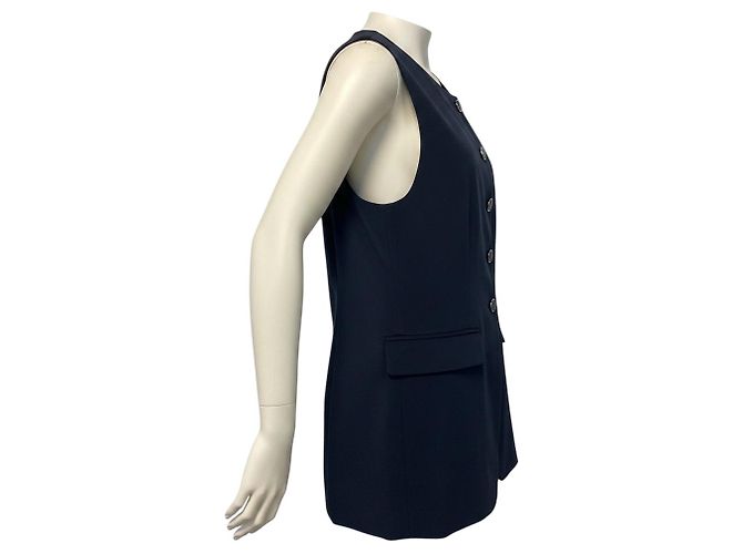 Autre Marque Top Chaleco de Seda Mulberry Lilysilk Midnight Blue Azul marino - vista 2