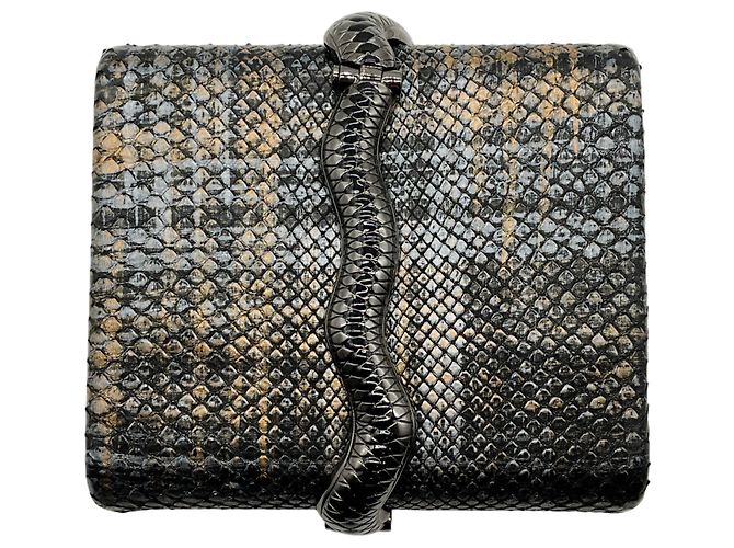 Autre Marque Clutch John Hardy Black Multi Snake Wrapped Nero - vista 3