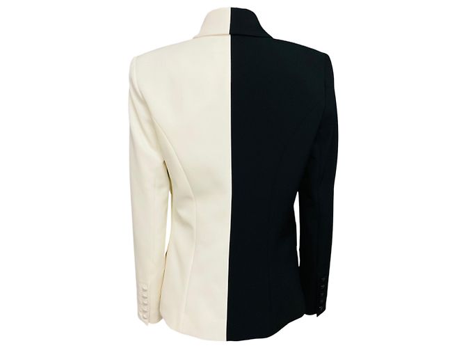 L'Agence Ecru / Black Kenzie Colorblock Double Breasted Blazer Mehrfarben - Ansicht 3