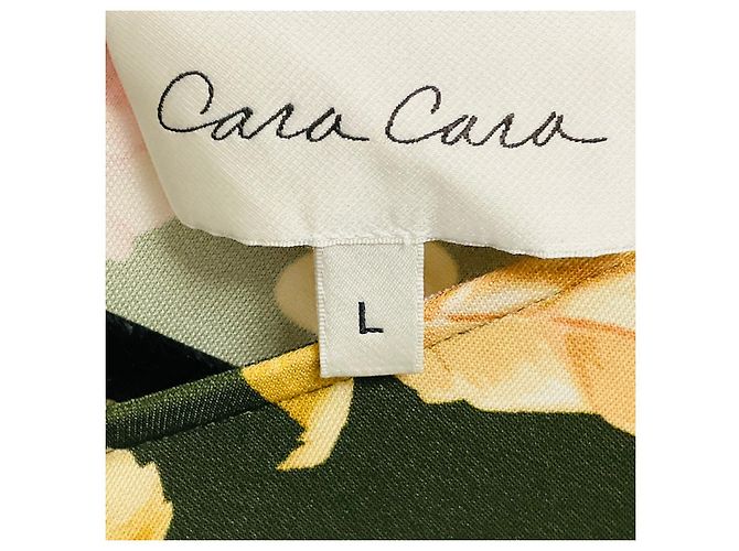 Autre Marque Cara Cara Midikleid mit floralem Print Olive Green / Pink Mehrfarben - Ansicht 4