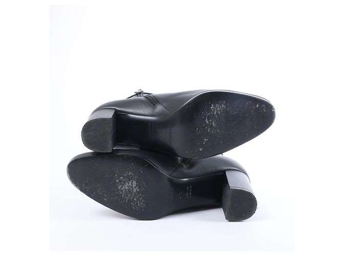 Kelly Hermès Saint Germain Lederstiefel 37.5 Schwarz - Ansicht 12