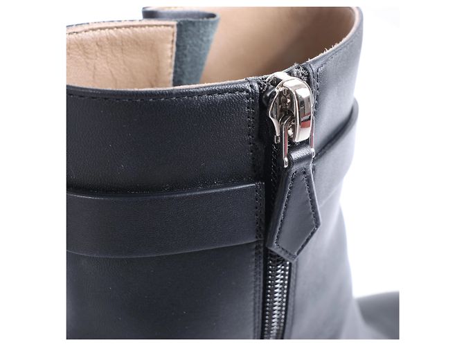 Kelly Hermès Saint Germain Lederstiefel 37.5 Schwarz - Ansicht 13