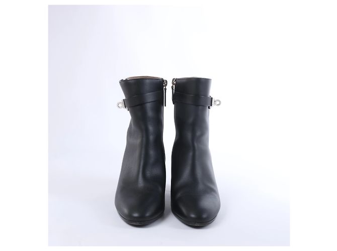 Kelly Hermès Saint Germain Lederstiefel 37.5 Schwarz - Ansicht 2