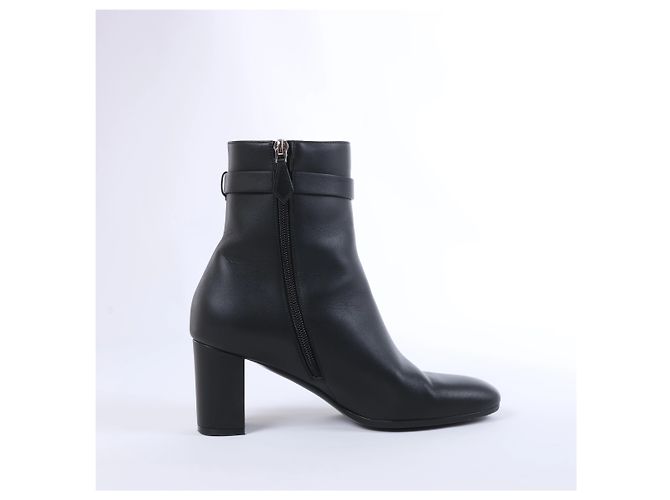 Kelly Hermès Saint Germain Lederstiefel 37.5 Schwarz - Ansicht 3