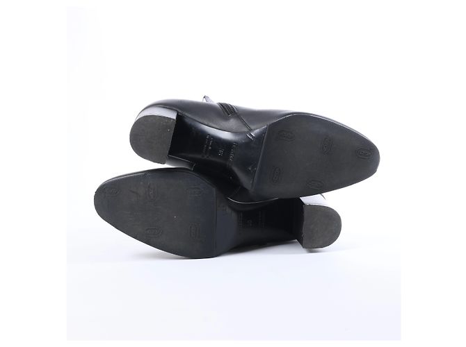 Kelly Hermès Saint Germain Leder- Stiefeletten in Schwarz, Größe 36 - Ansicht 10
