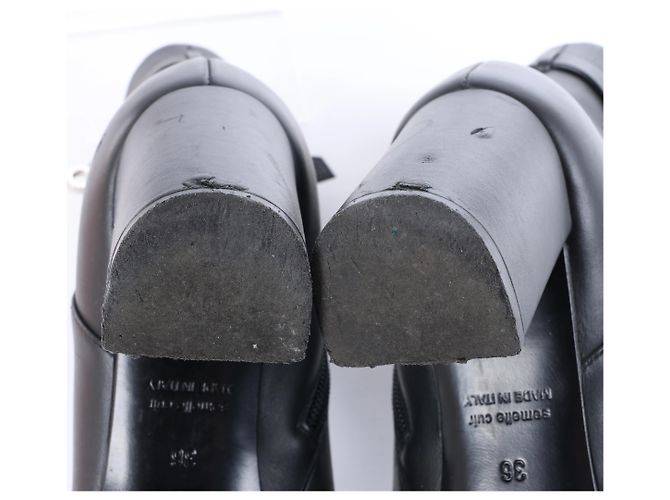Kelly Hermès Saint Germain Leder- Stiefeletten in Schwarz, Größe 36 - Ansicht 11