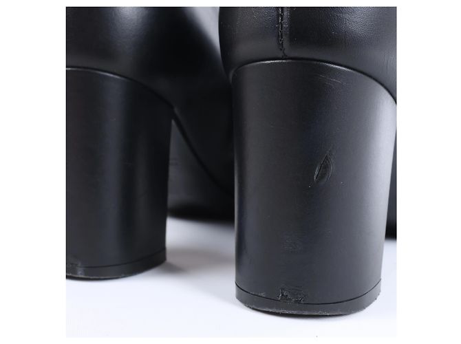 Kelly Hermès Saint Germain Leder- Stiefeletten in Schwarz, Größe 36 - Ansicht 9