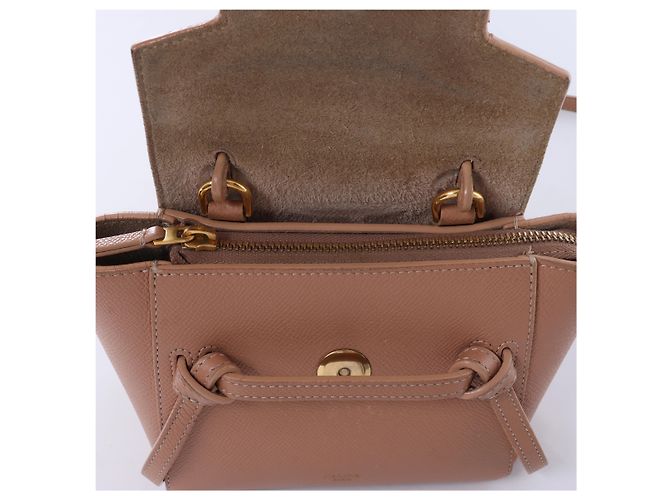 Céline Borsa a mano 2 vie Celine Belt Bag Pico in pelle Beige - vista 9