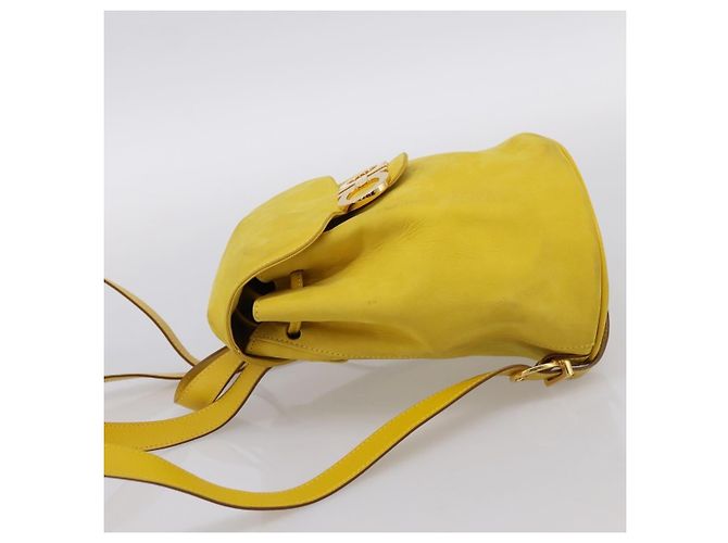 Salvatore Ferragamo Gancini Suede Yellow - view 3
