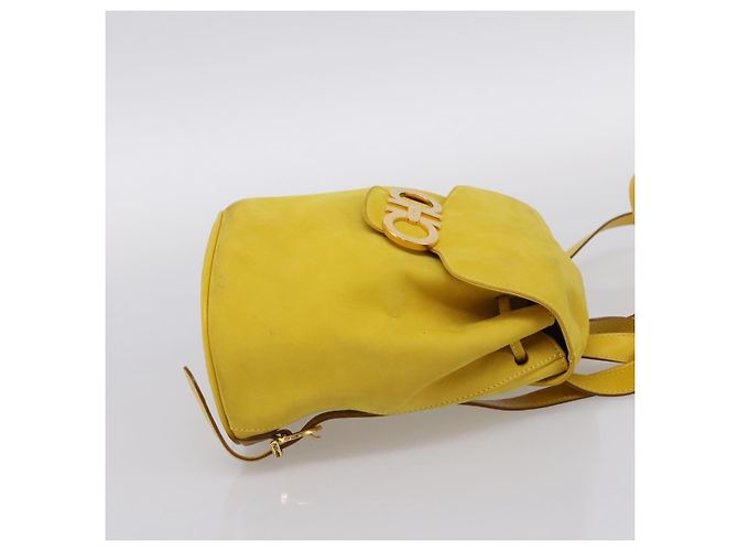 Salvatore Ferragamo Gancini Suede Yellow - view 4