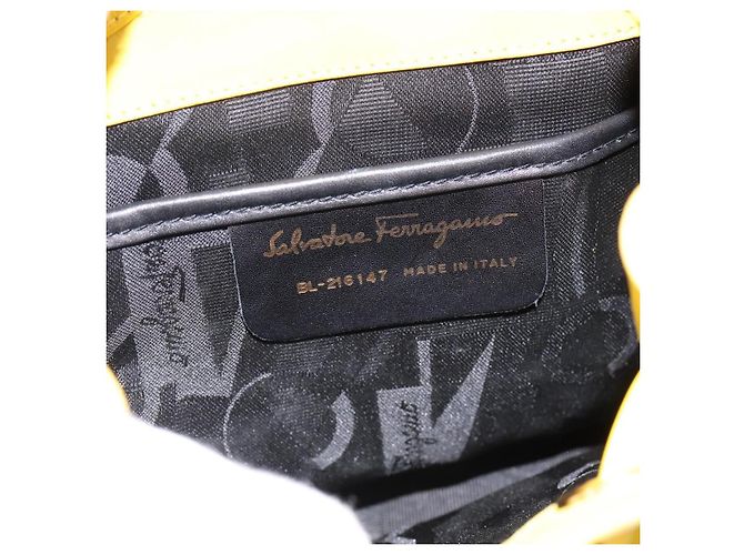Salvatore Ferragamo Gancini Suede Yellow - view 6