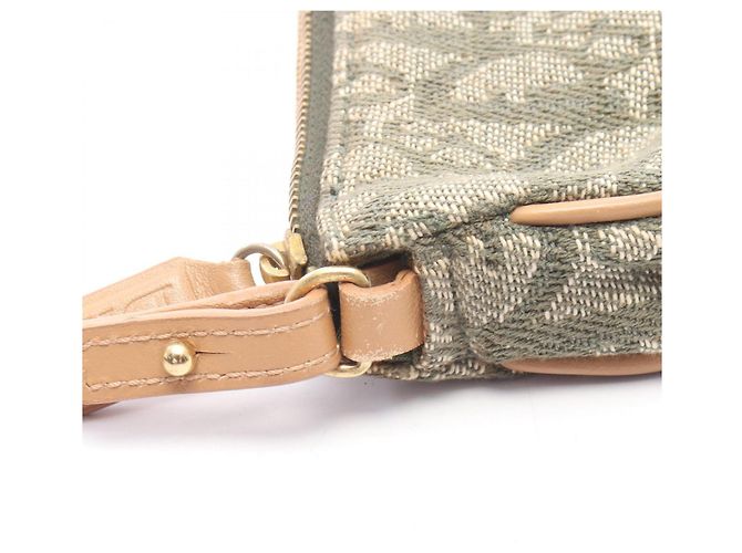Borsa a tracolla Christian Dior Dior Trotter Saddle Pouch Marrone Beige Verde - vista 10