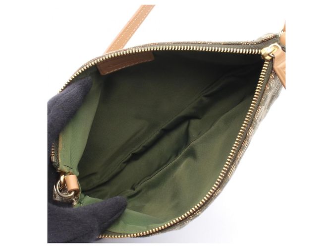 Borsa a tracolla Christian Dior Dior Trotter Saddle Pouch Marrone Beige Verde - vista 3