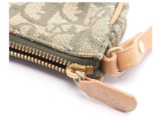 Borsa a tracolla Christian Dior Dior Trotter Saddle Pouch Marrone Beige Verde - vista 6