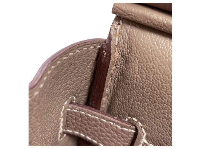 Hermès Borsa Hermes Birkin 30 in pelle Togo marrone - vista 11