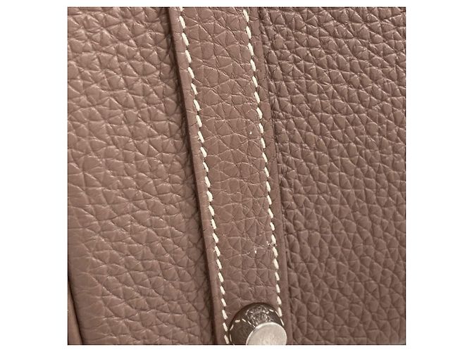 Hermès Borsa Hermes Birkin 30 in pelle Togo marrone - vista 14