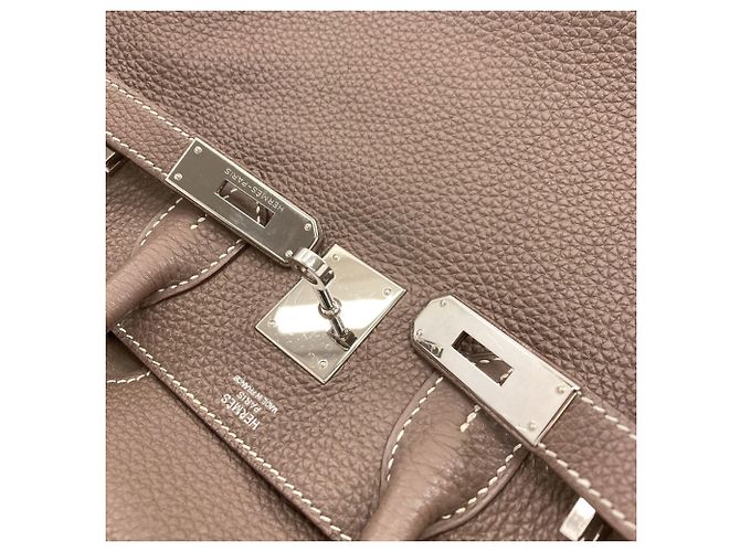 Hermès Borsa Hermes Birkin 30 in pelle Togo marrone - vista 19
