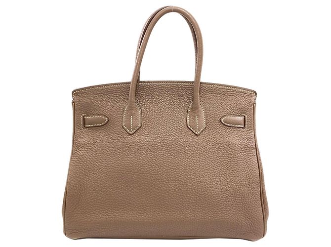 Hermès Borsa Hermes Birkin 30 in pelle Togo marrone - vista 2