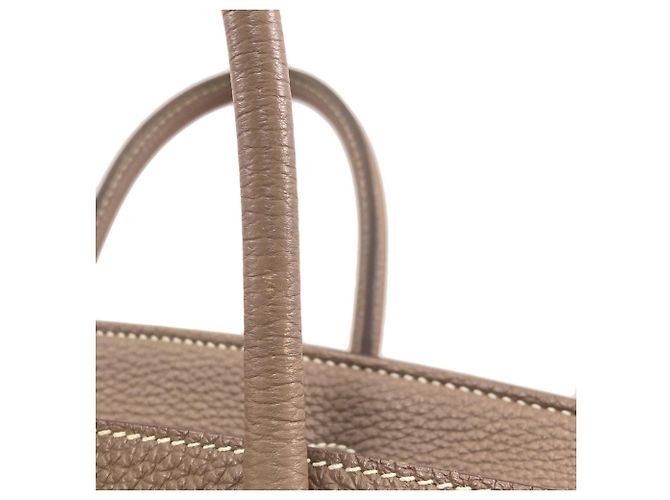Hermès Borsa Hermes Birkin 30 in pelle Togo marrone - vista 20