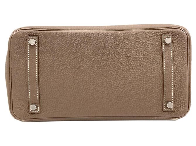 Hermès Borsa Hermes Birkin 30 in pelle Togo marrone - vista 4