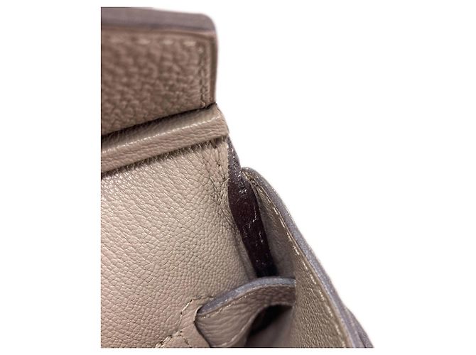 Hermès Borsa Hermes Birkin 35 in pelle Togo grigiastra Grigio - vista 14