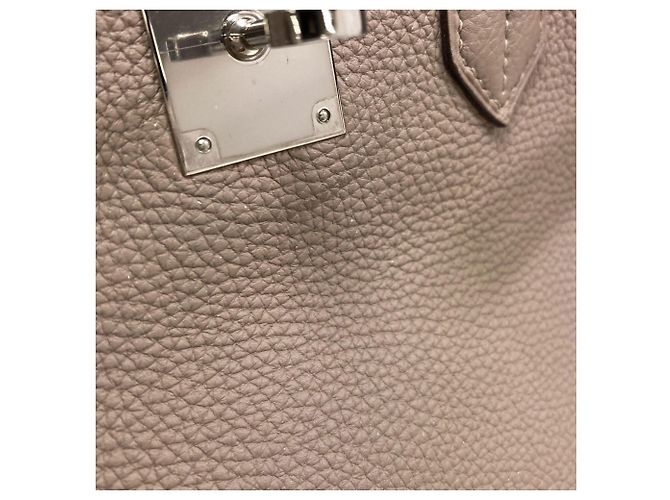Hermès Borsa Hermes Birkin 35 in pelle Togo grigiastra Grigio - vista 15