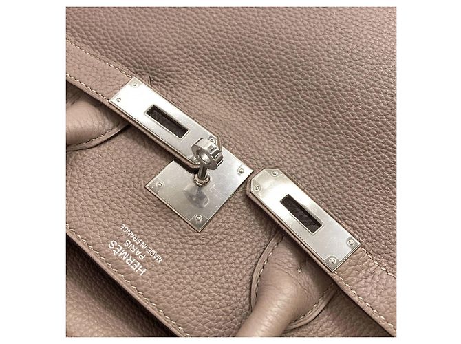 Hermès Borsa Hermes Birkin 35 in pelle Togo grigiastra Grigio - vista 16