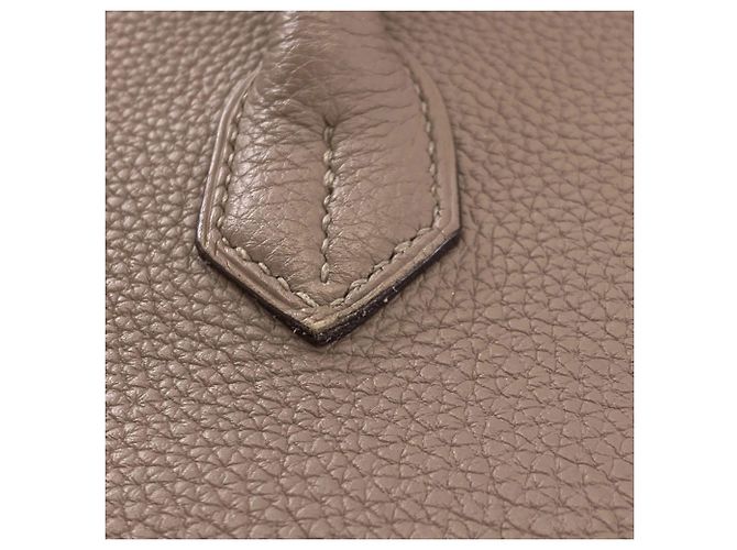 Hermès Borsa Hermes Birkin 35 in pelle Togo grigiastra Grigio - vista 19